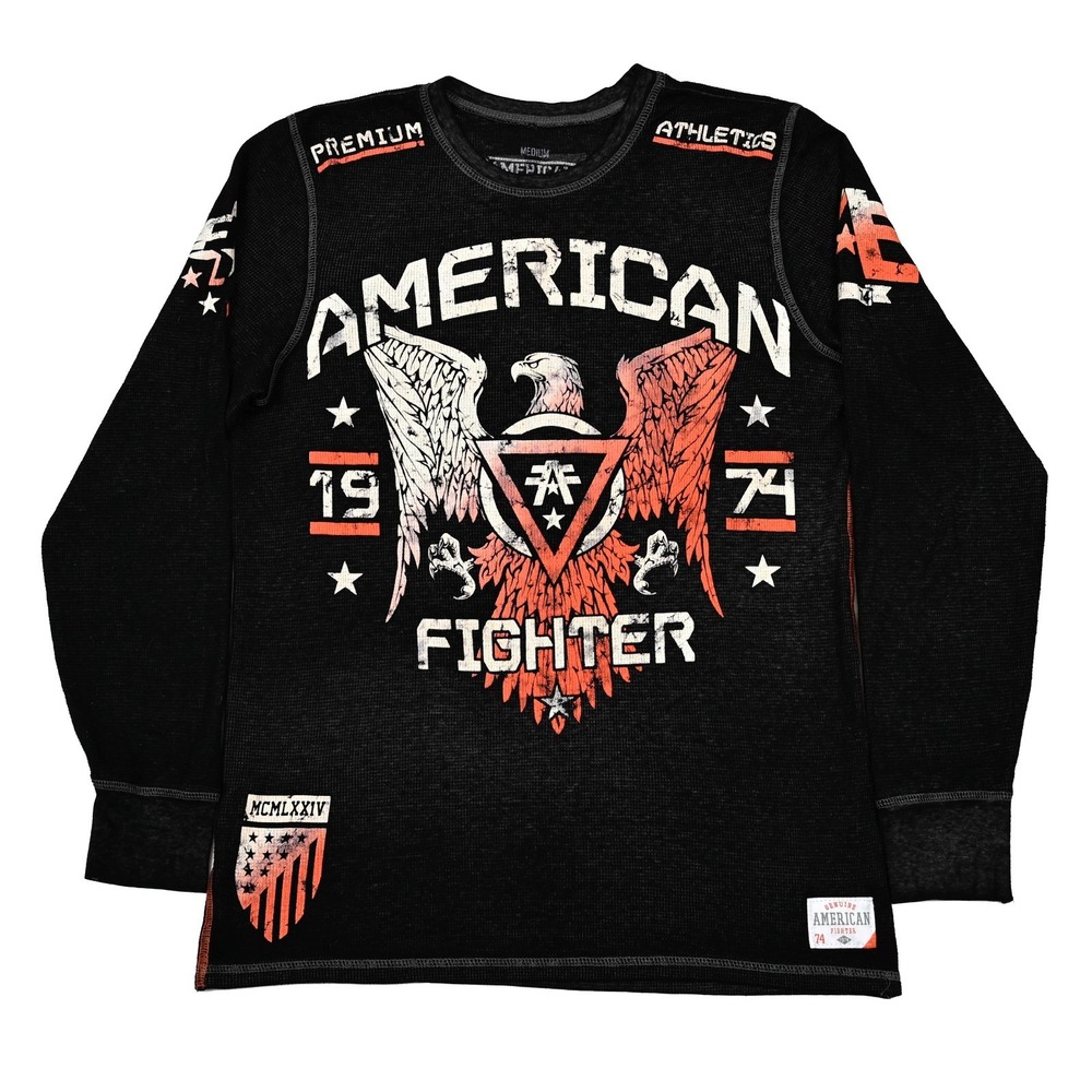 American Fighter Affliction Thermal Shirt Mens Medium Y2K Grunge MMA Biker Tee